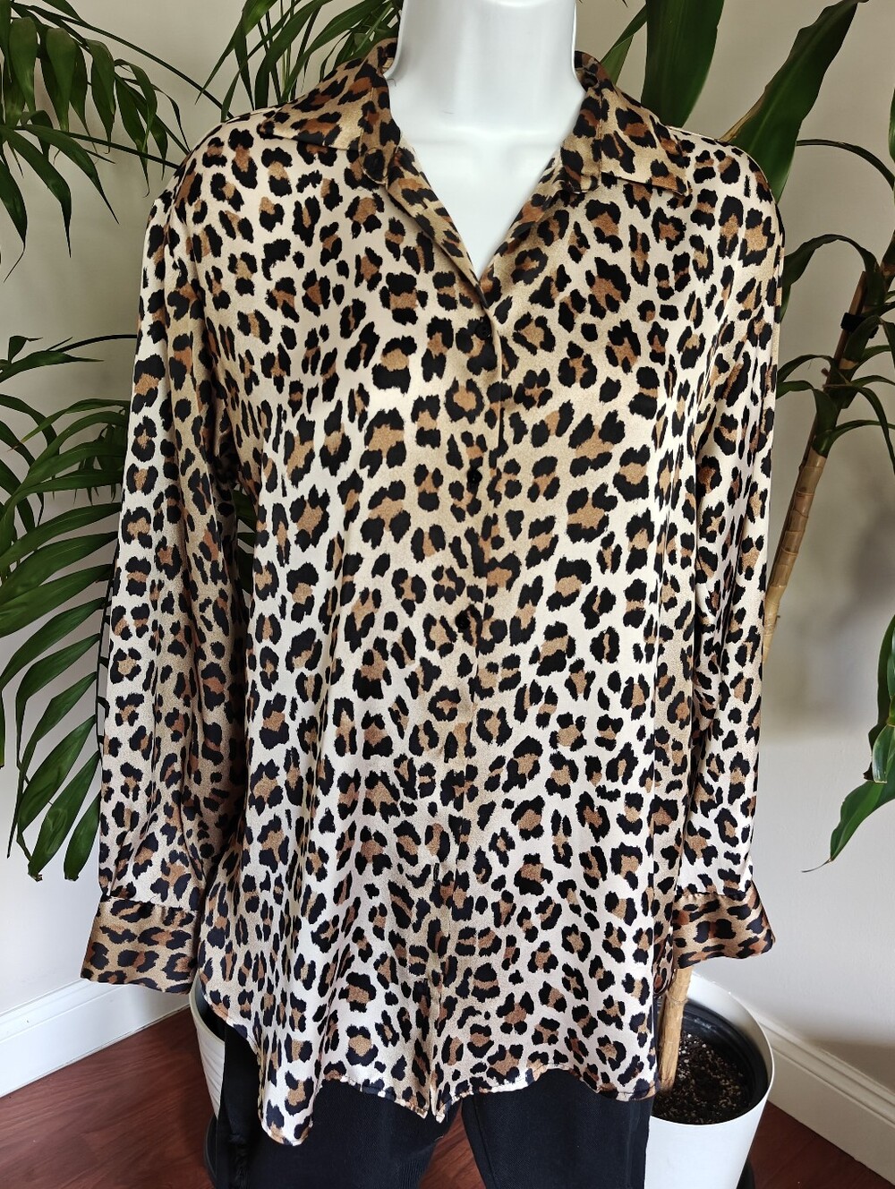 Zara Oversized Leapord Print Top